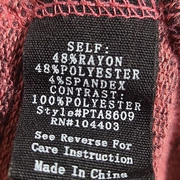 Perch Pink & Black Tweed Sweater with Tan Side Buttons & Elbow Patches, Size 2X - Picture 8 of 8